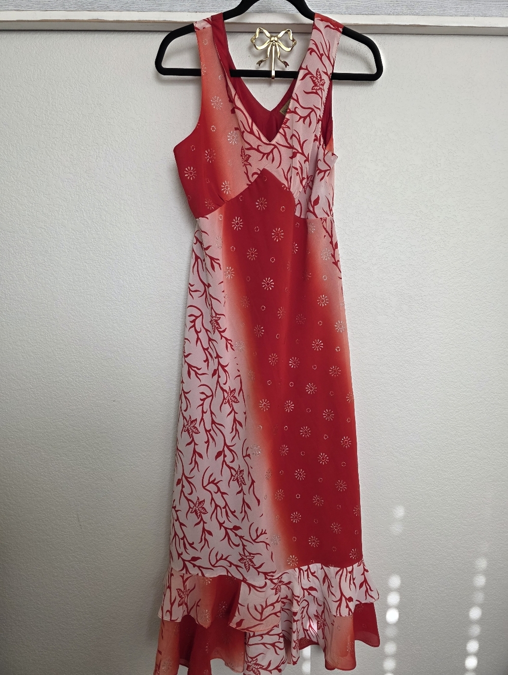Y2k Style Midnight Velvet Ruffled Tiered Maxi Dress Sz L